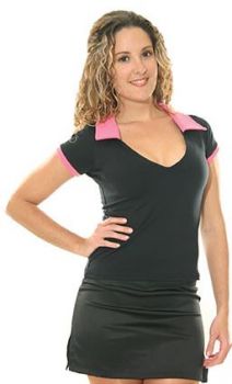 V-Neck with Pink Collar