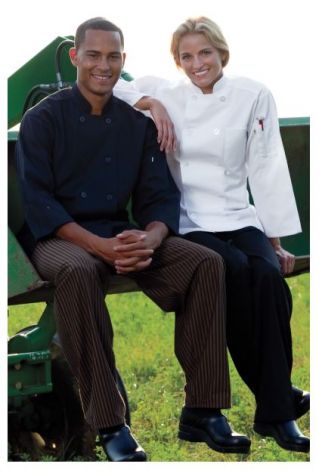 Black Chef Coat with 3/4 Sleeves