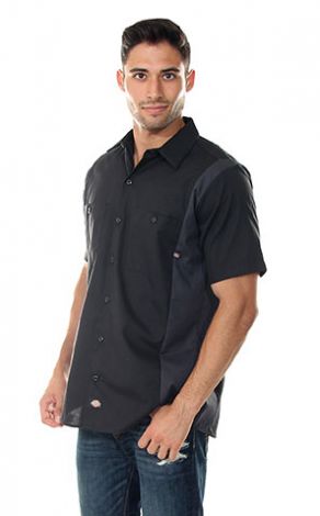 Black and Charcoal Industrial Dickies Shirt 
